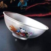 年年有余銀碗批發定制、純銀餐具定做批發銷售